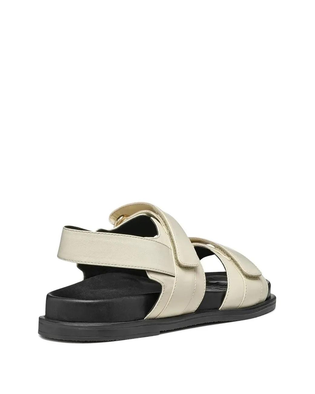 Geox Black Touch-Strap Flat Sandals