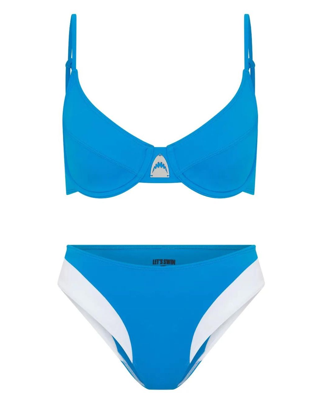 Let's Swim Wired Bralette Bikinitop in het Blue