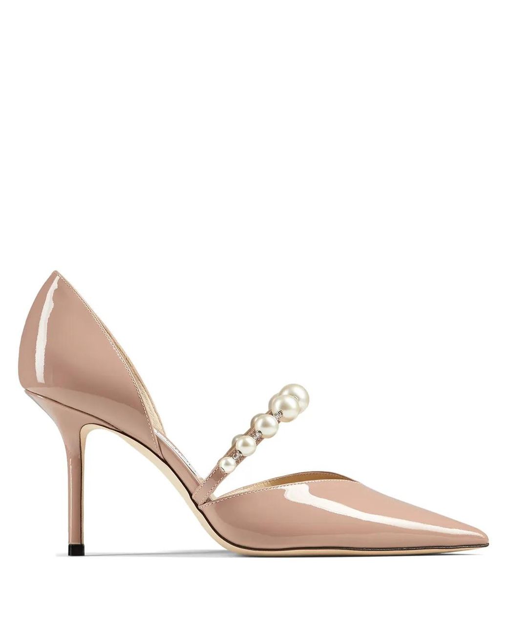 Jimmy Choo Pink Aurelie 85 Patent Pump