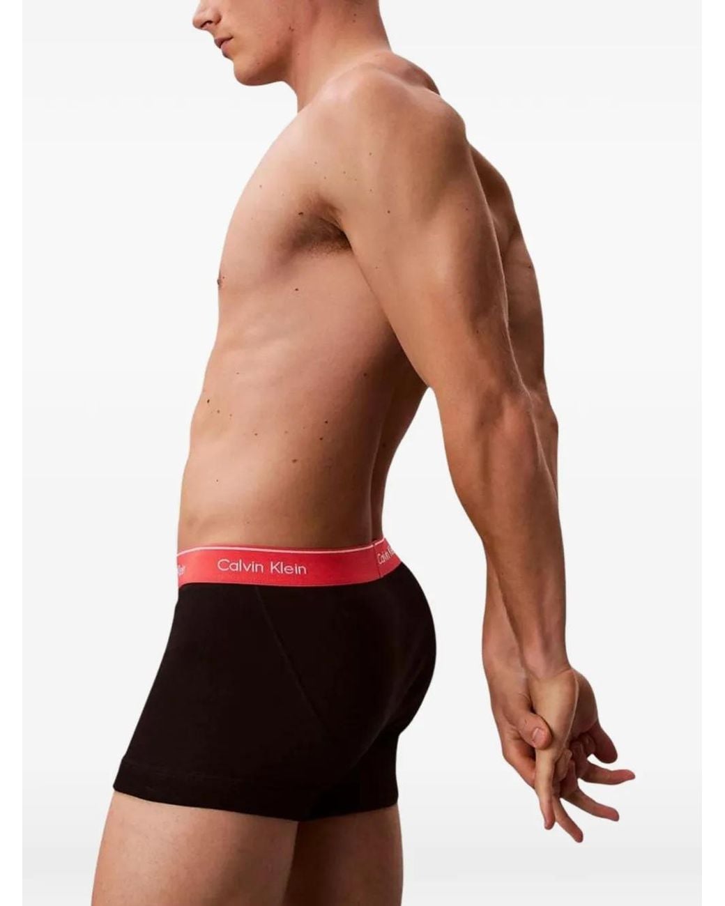Calvin Klein Black Logo-Waistband 3-Pack Boxers for men