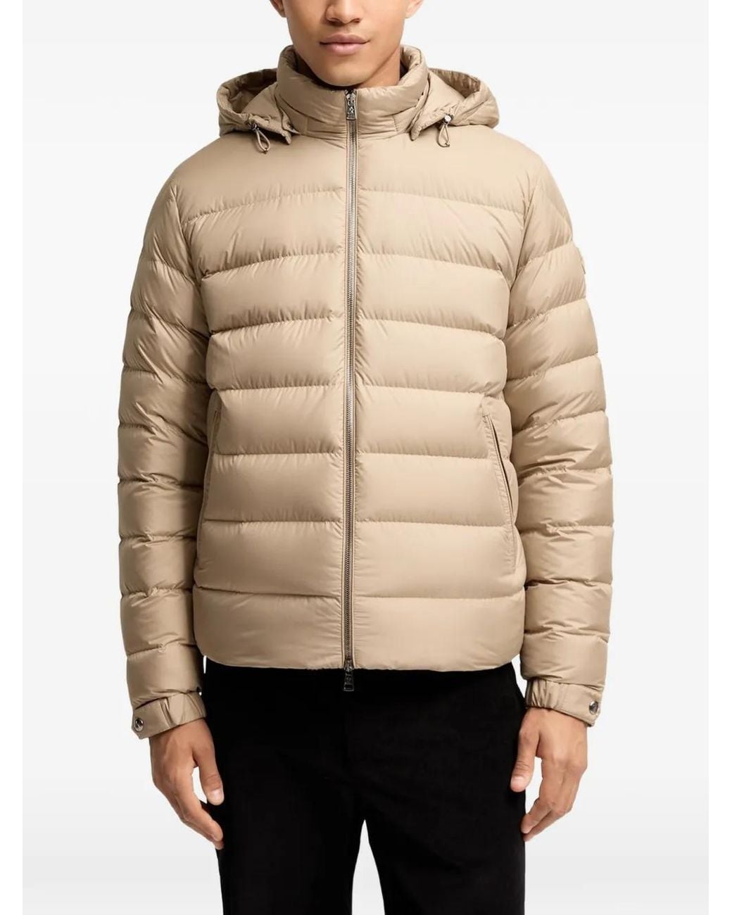 Moncler Natural Arneb Hooded Short Down Jacket for men