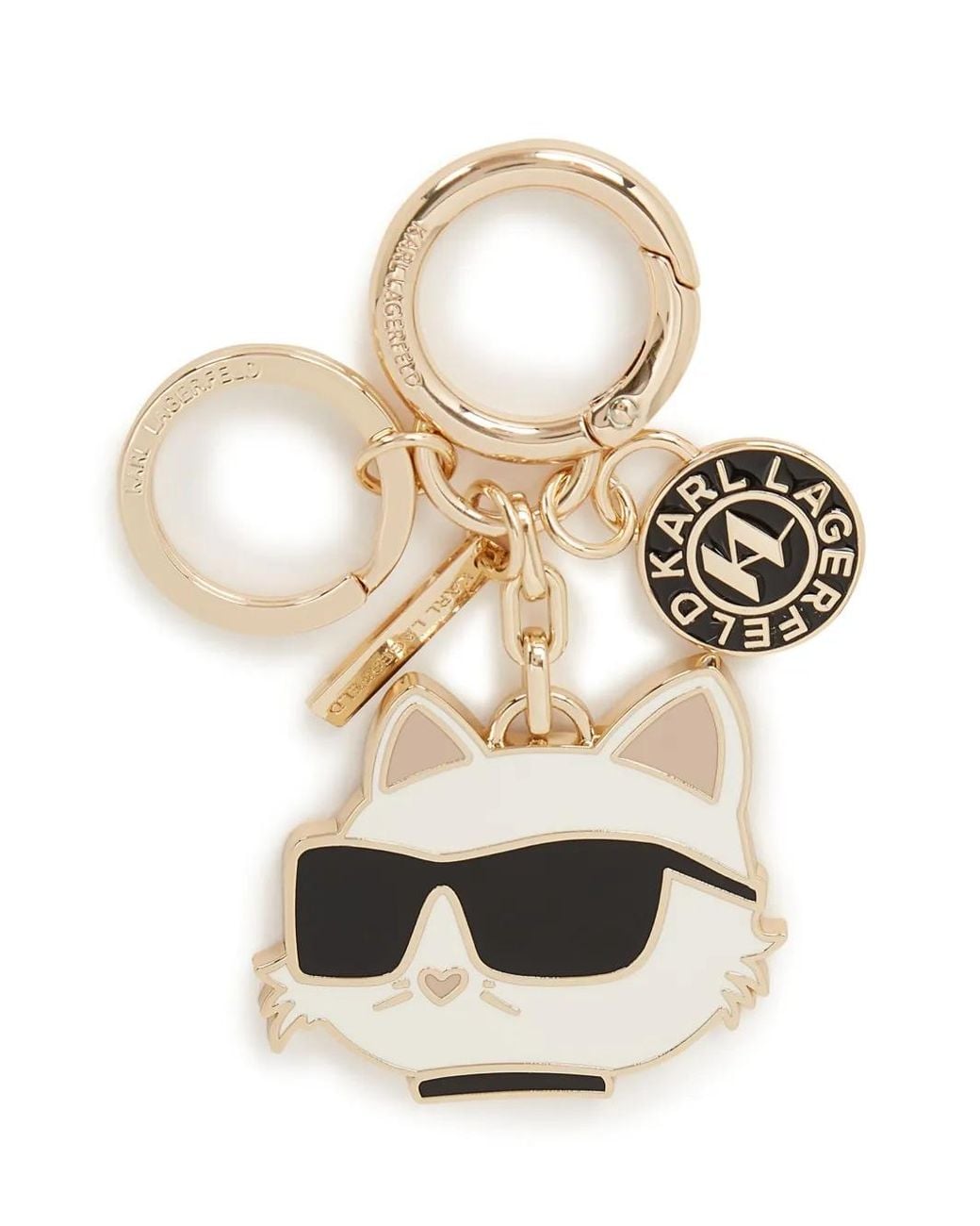 Karl Lagerfeld White Ikon Choupette Keychain