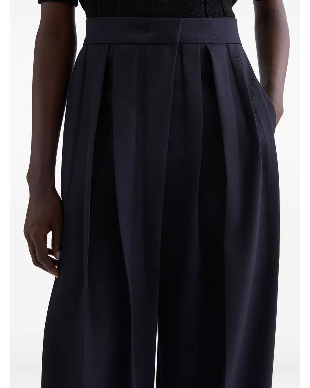 Jil Sander Blue Wool Gabardine Trousers
