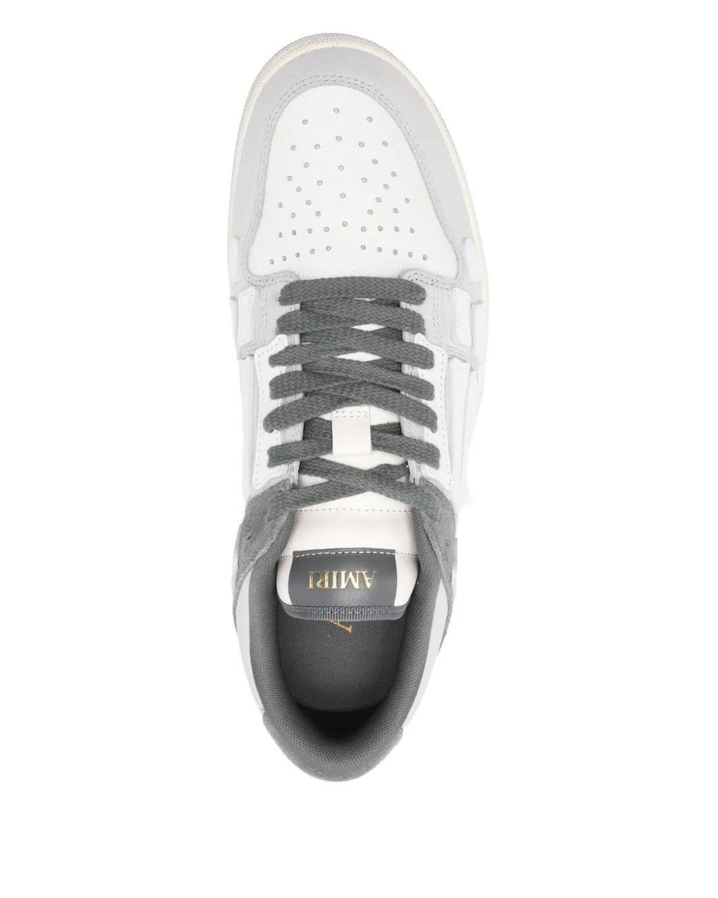 Amiri Gray 'Distressed Skel Top Low' Sneakers for men