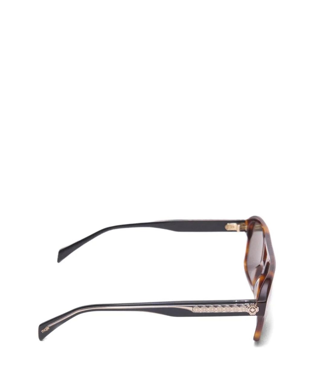 Maje Purple Pilot-Frame Sunglasses