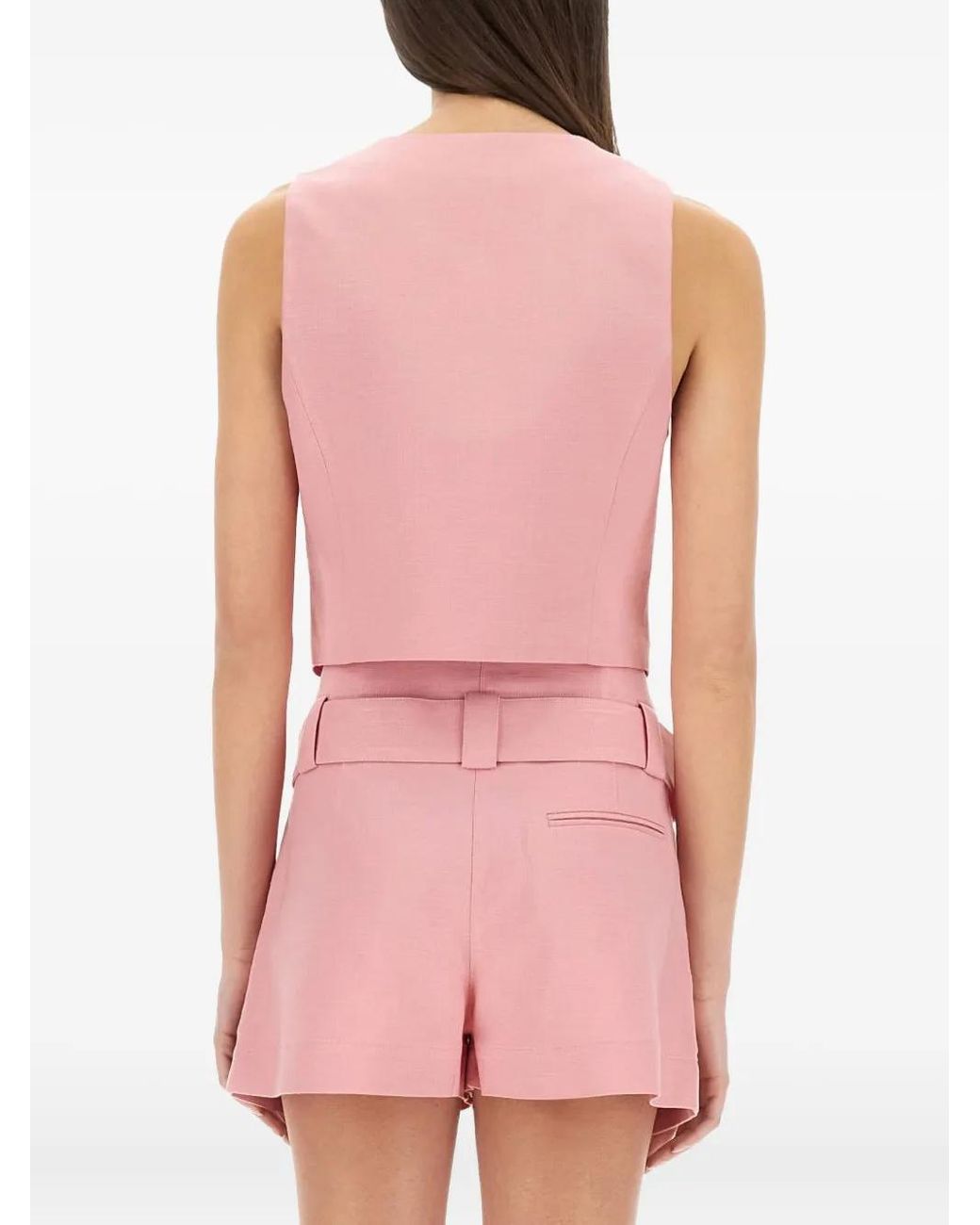 MSGM Pink Weste Mit Knopfverschluss