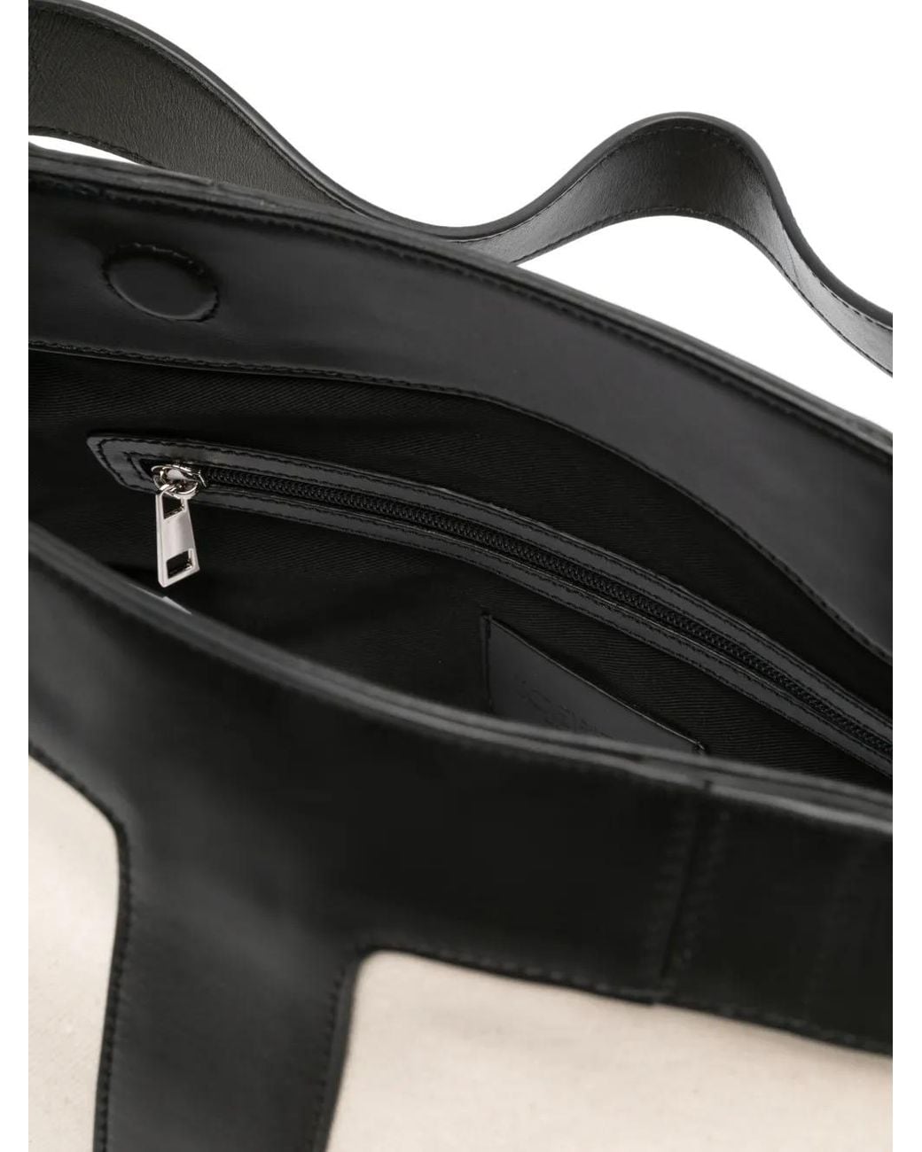 Iceberg White Large Leather-Panelled Canvas Shoulder Bag