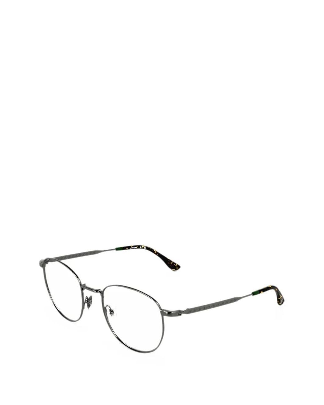 Lacoste White Geometric-Frame Glasses