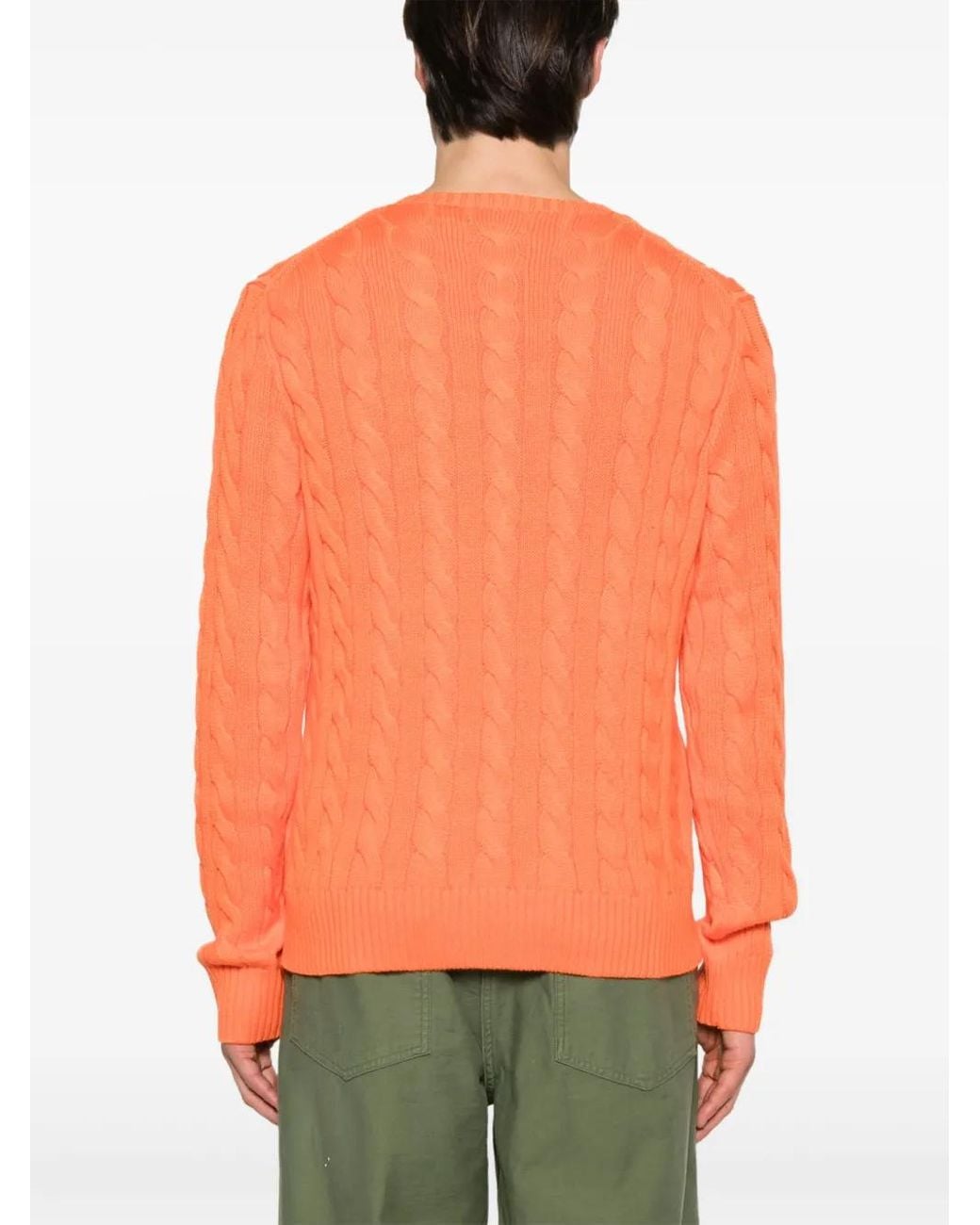 Polo Ralph Lauren Orange Polo Pony-Embroidered Sweater for men