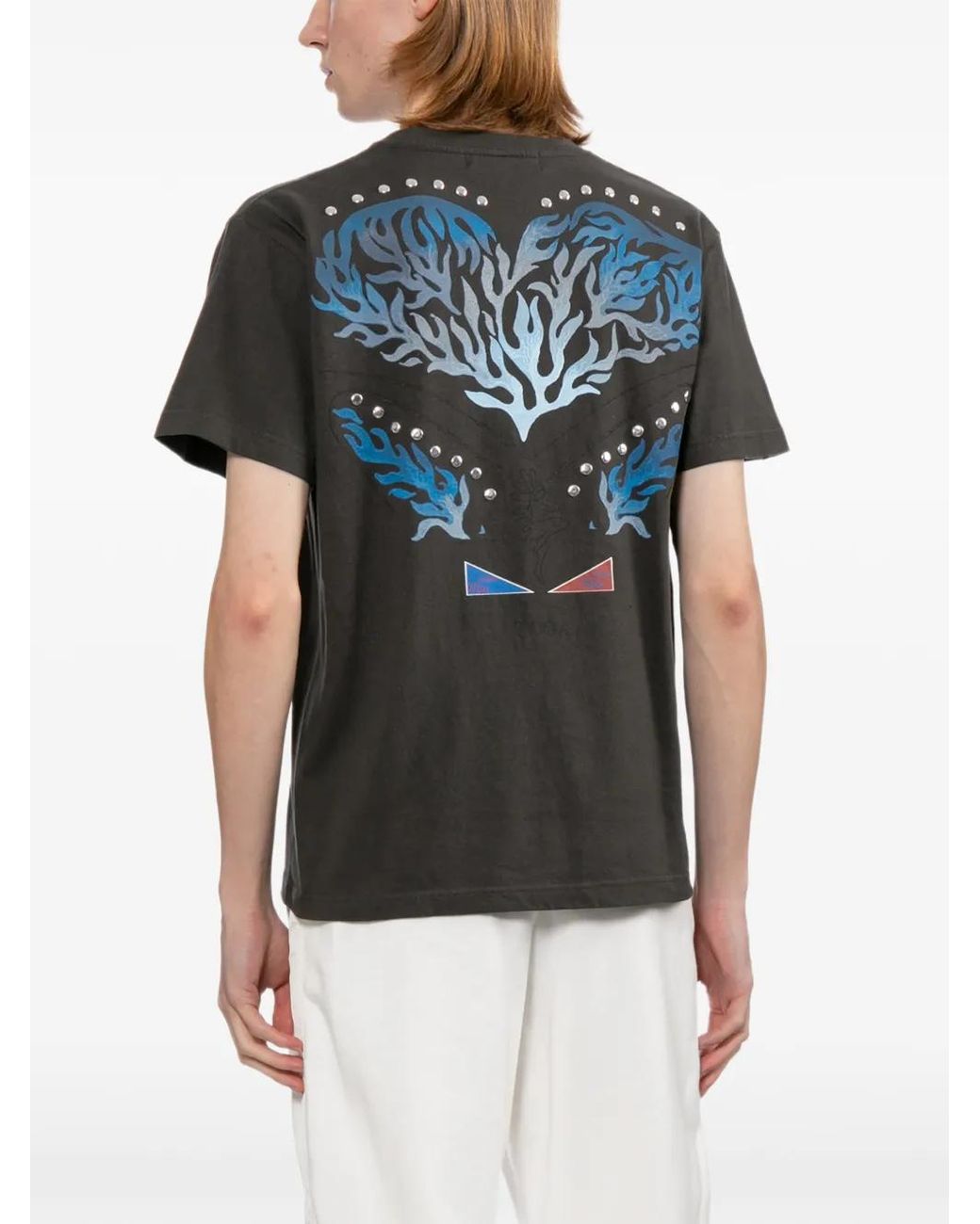 Toga Black Embroidered-Logo T-Shirt for men
