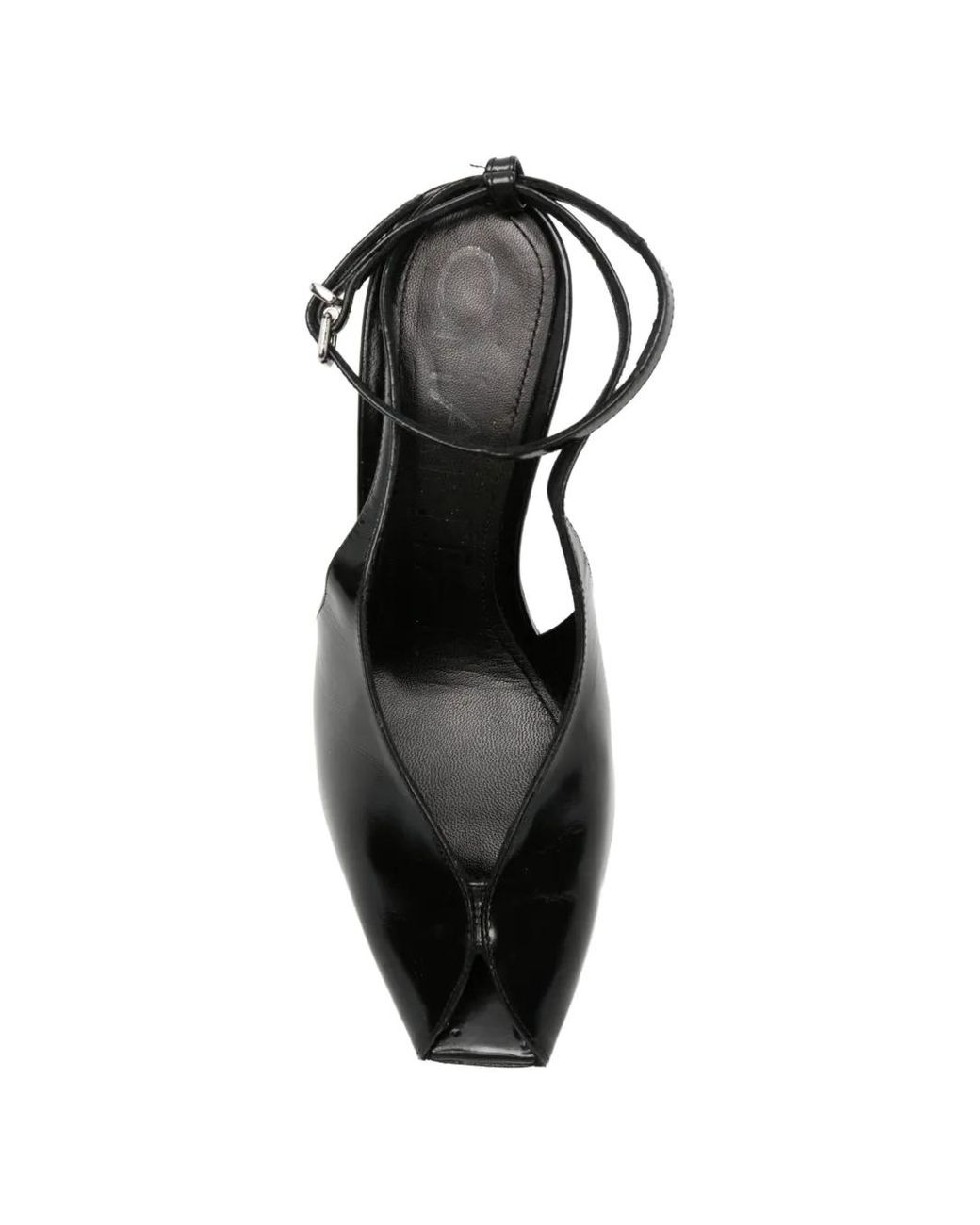 Chantal Black Buckle-Fastening Leather Sandals