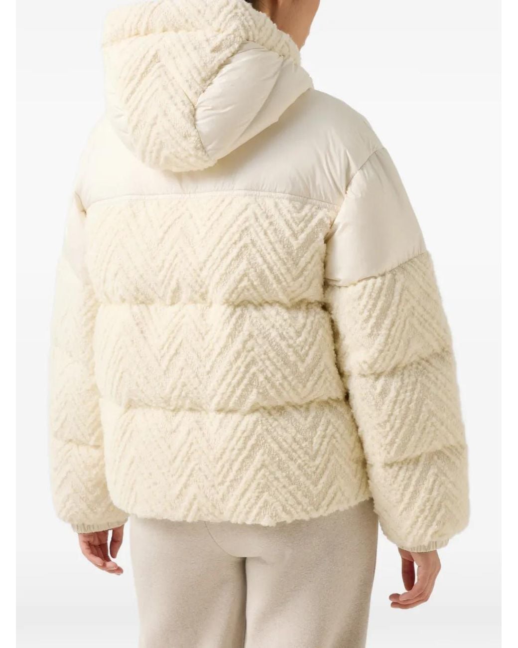 Bogner Natural Vienna Chevron-Quilted Jacket