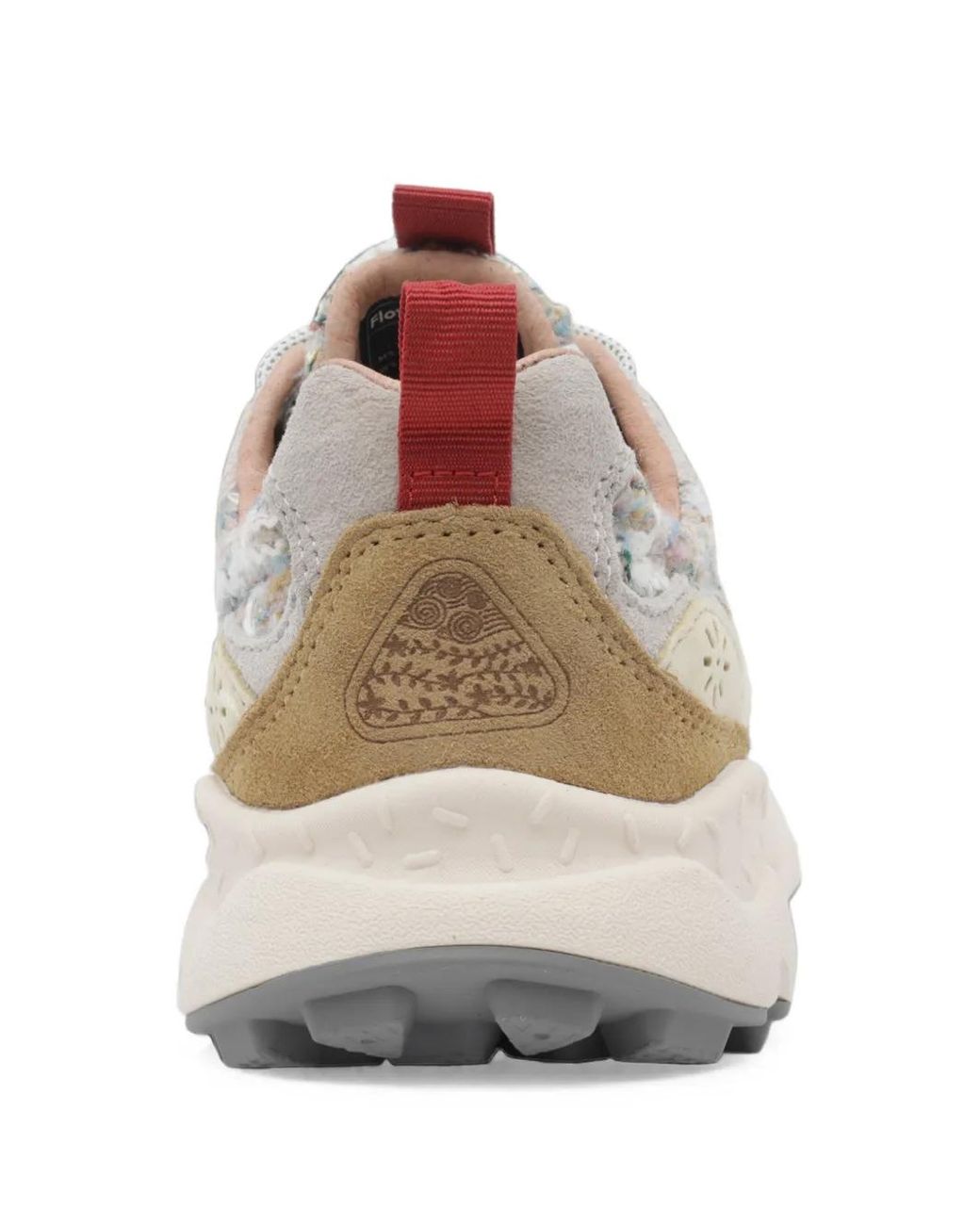 Flower Mountain White Yamano 3 Bouclé-Panelled Suede Sneakers