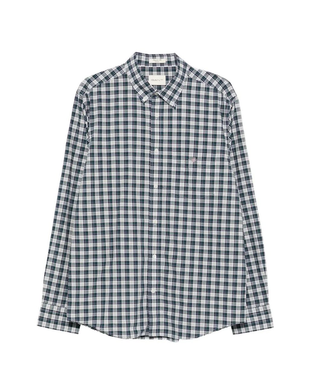 Gant Blue Check Poplin Shirt for men