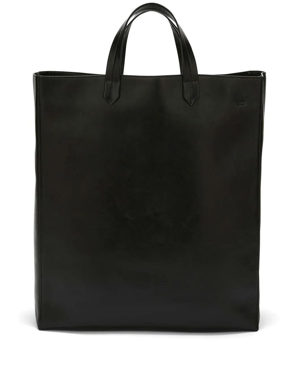 Jil Sander Black Square Shopper Large Handbag for men
