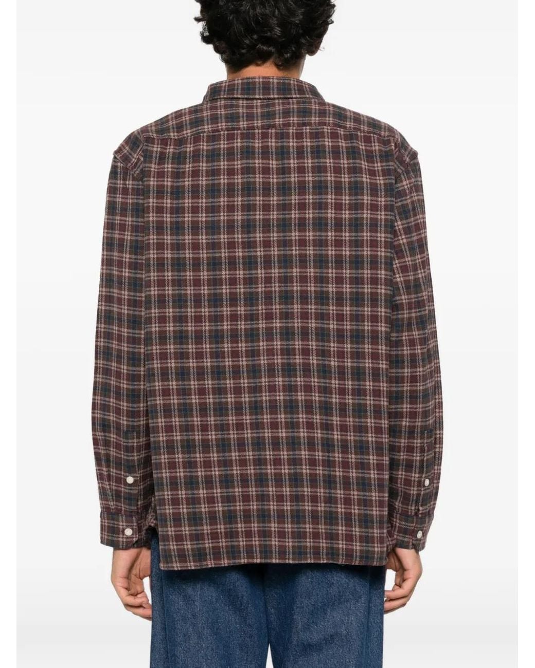 Levi's Brown Check-Pattern Flap-Pocket Shirt for men