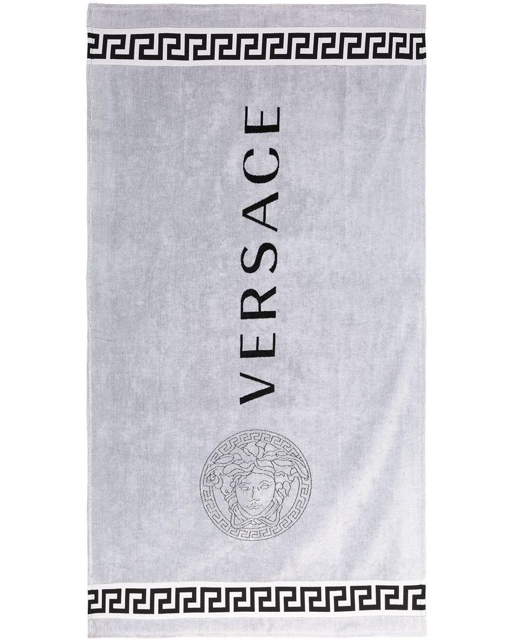 redden elkaar inflatie Versace Strandhanddoek Met Logo in het Zwart voor heren | Lyst NL