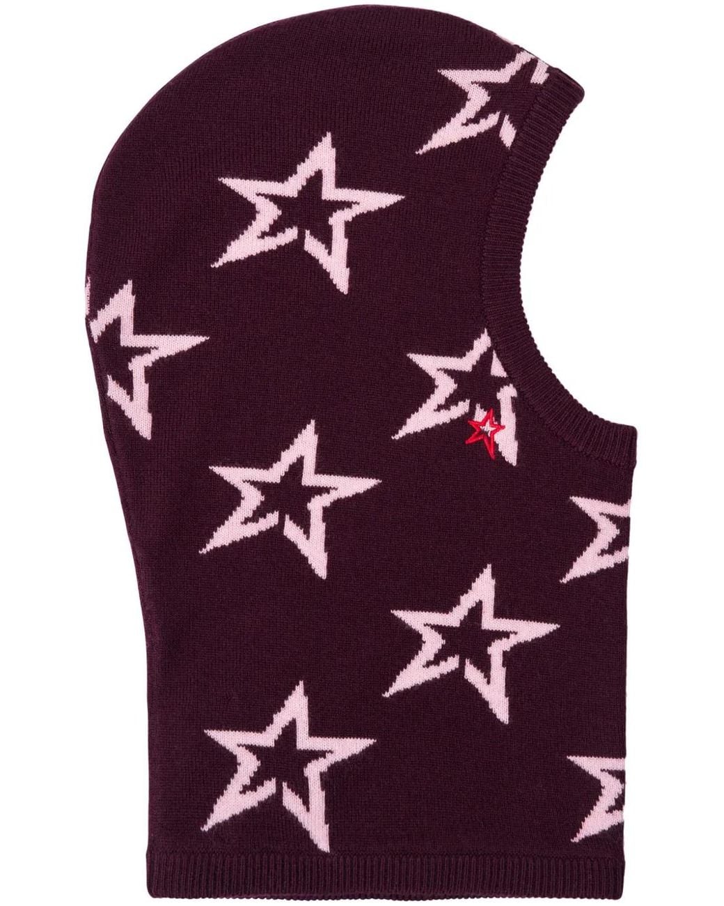 Perfect Moment Purple Star-Print Balaclava