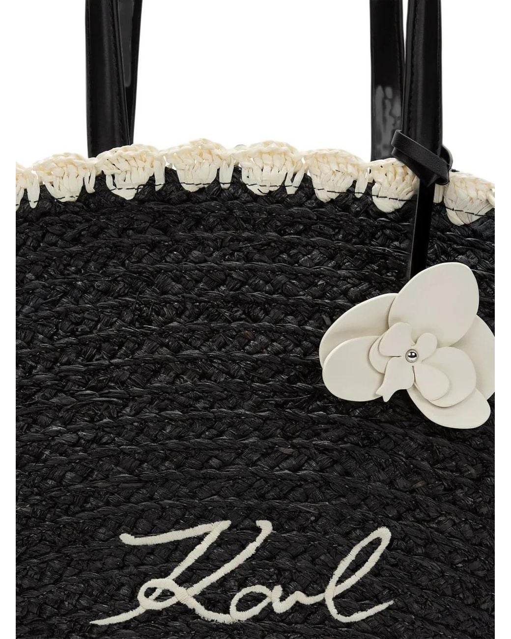 Karl Lagerfeld Black K/Signature Scallop Bag