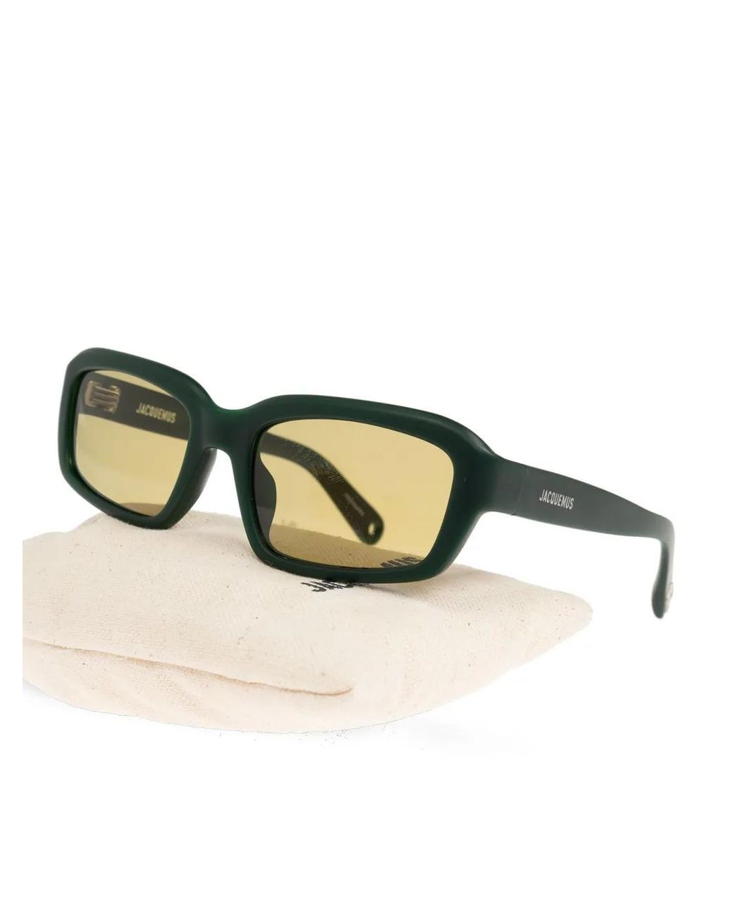 Jacquemus Natural X Linda Farrow Marino Rectangle-Frame Sunglasses