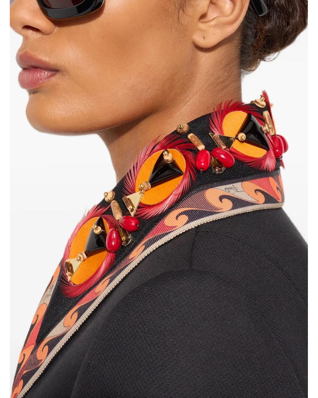 Emilio Pucci Cotton Jacket With Embroidered Collar