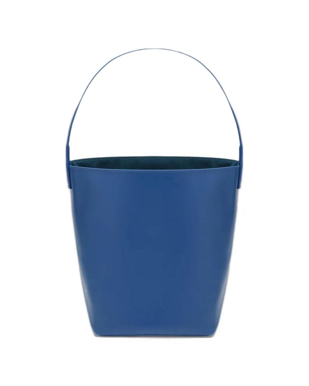 Auralee Blue Small Leather Tote Bag