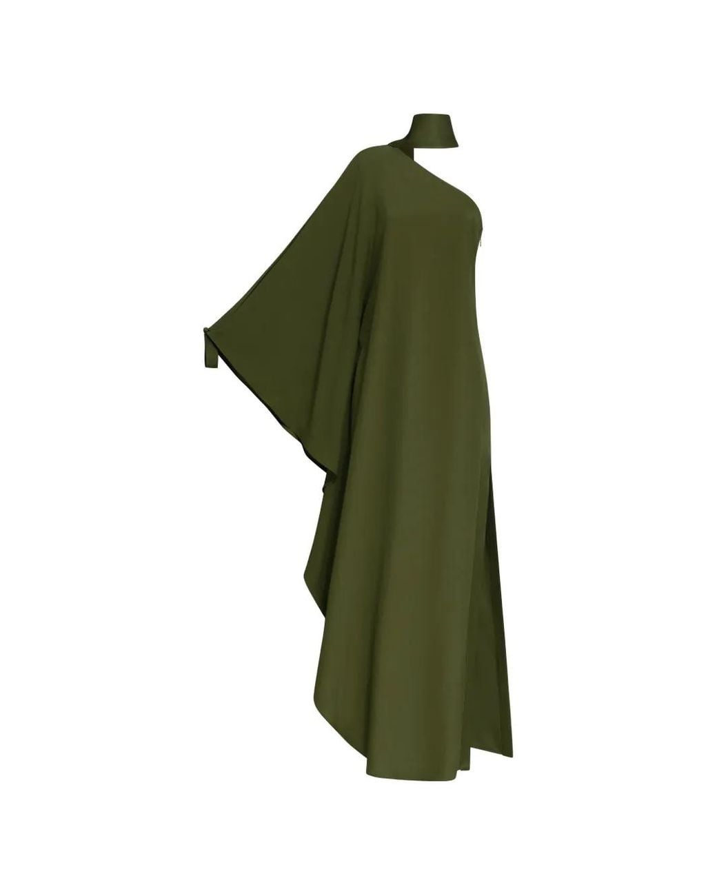 Taller Marmo Green Florinda Asymmetric Maxi Dress
