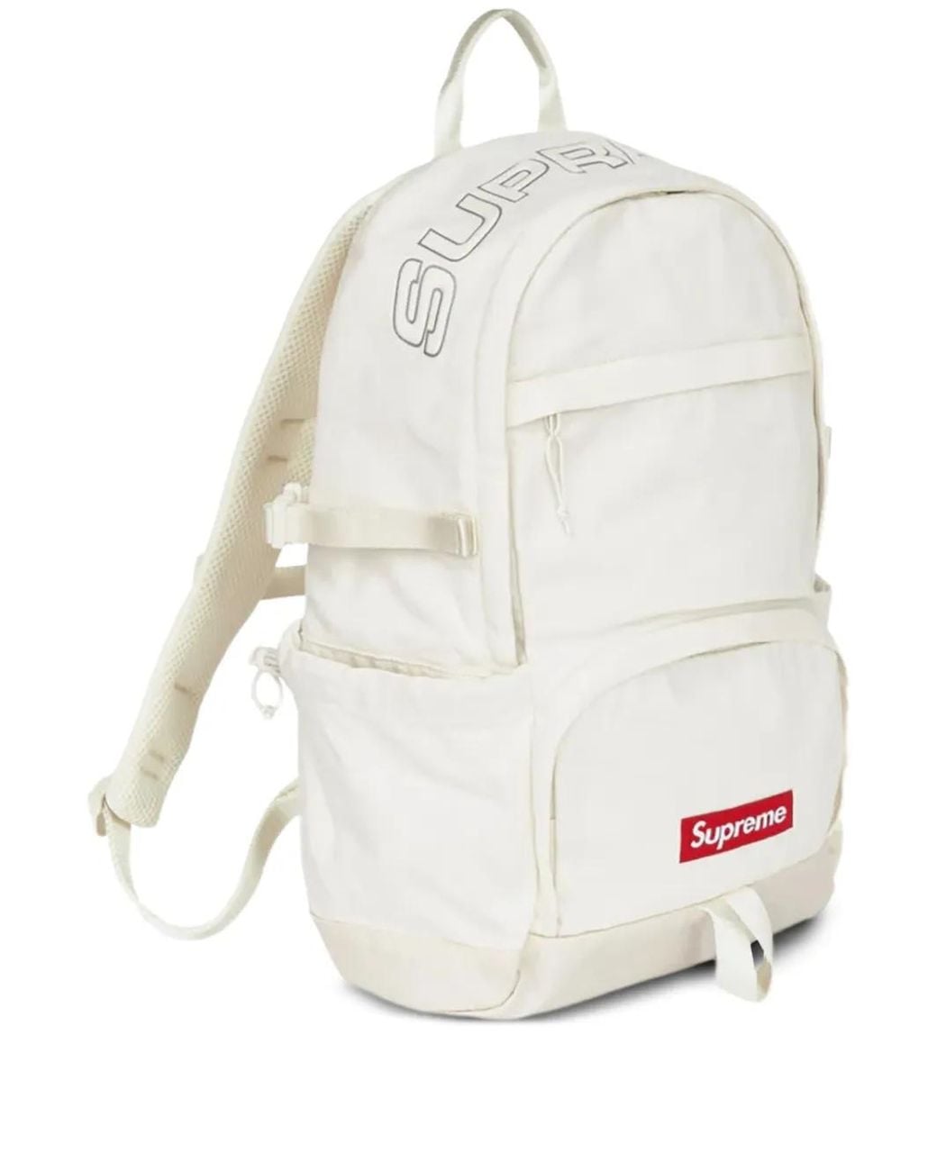 Mochila Vaquera Con Placa Del Logo Supreme de hombre de color White