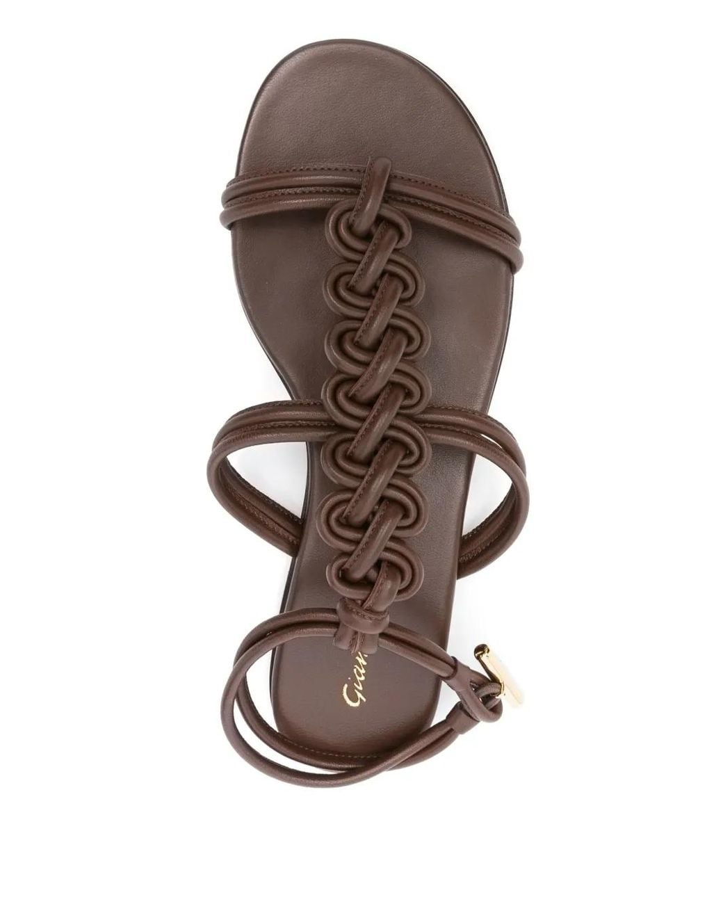 Gianvito Rossi Brown Capua Leather Sandals