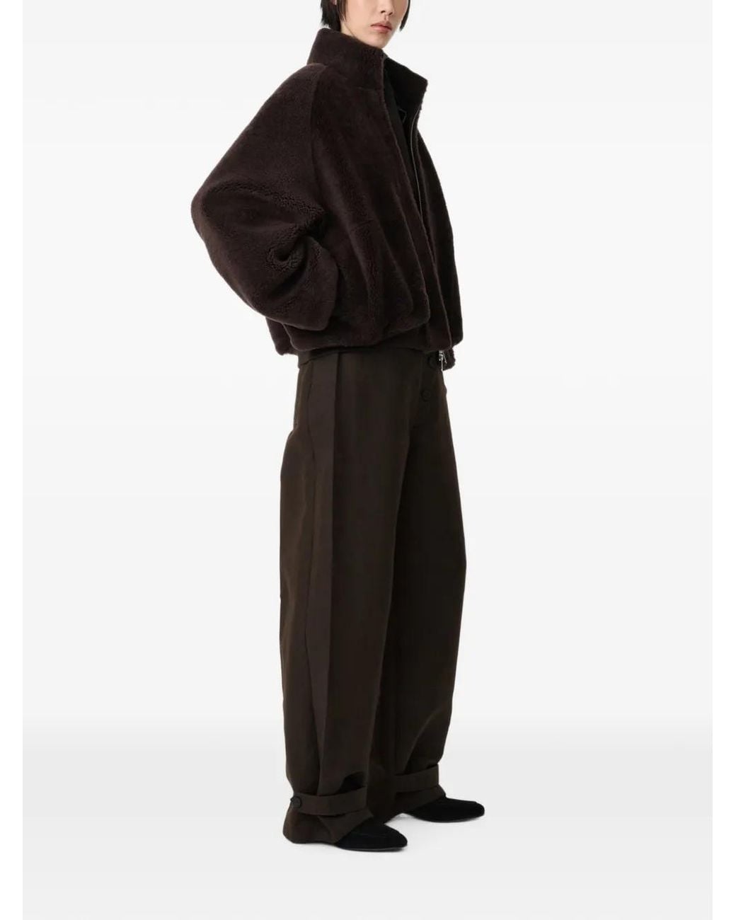 Studio Nicholson Black Banthe Shearling Bomber Jacket