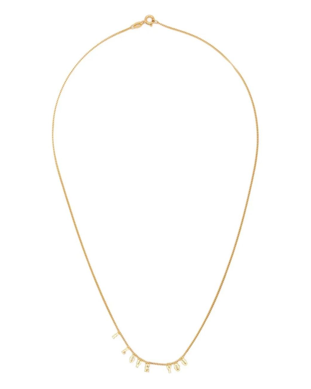 Wouters & Hendrix White 18K I Love You Necklace