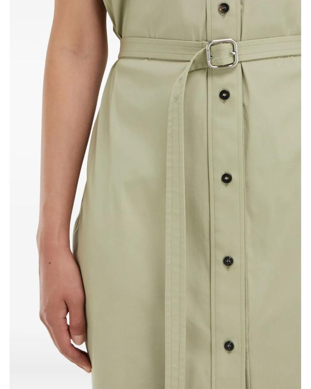 Ferragamo Green Belted Shirt Dress
