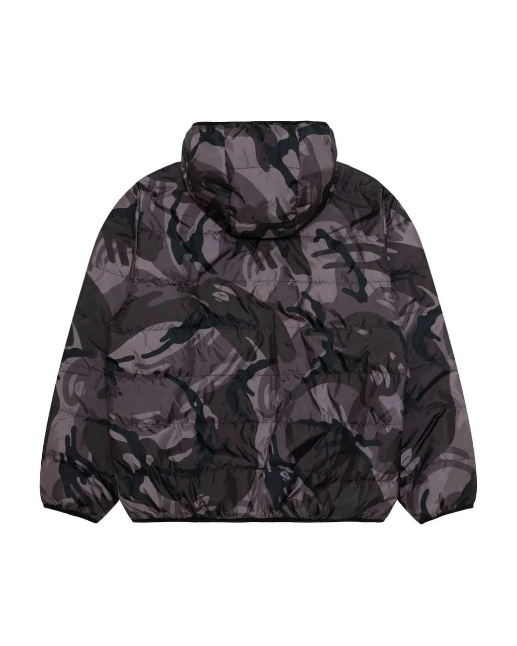 Aape By A Bathing Ape Black Logo-Patch Hooded Jacket for men