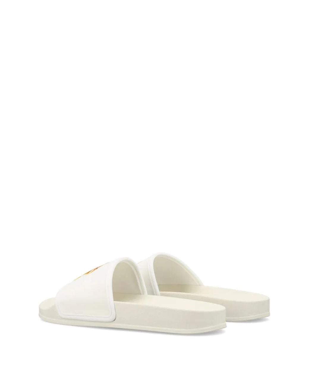 Palm Angels White Pa Monogram Pool Slides for men