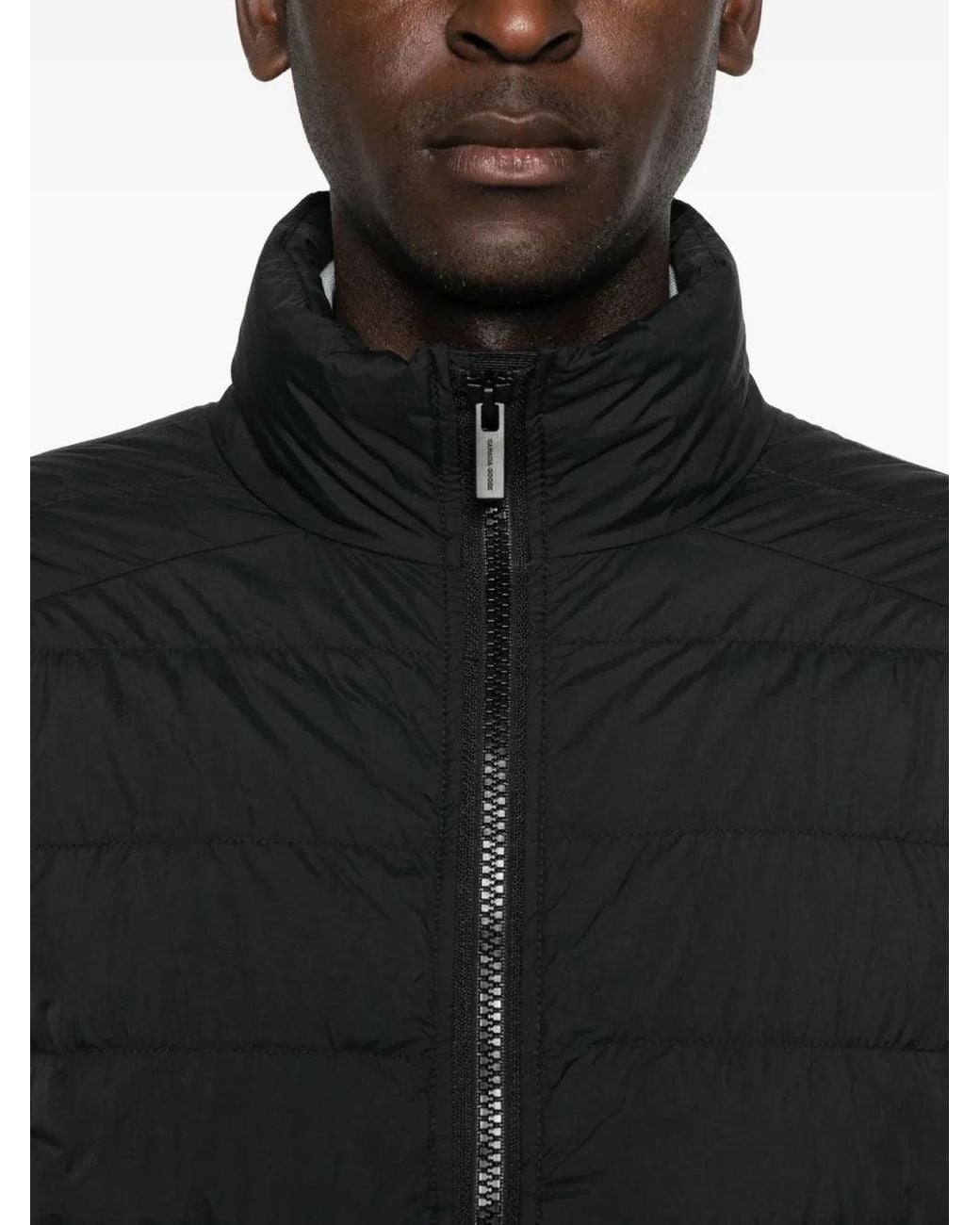 Canada Goose Black Crofton Quilted Zip-Front Jacket for men
