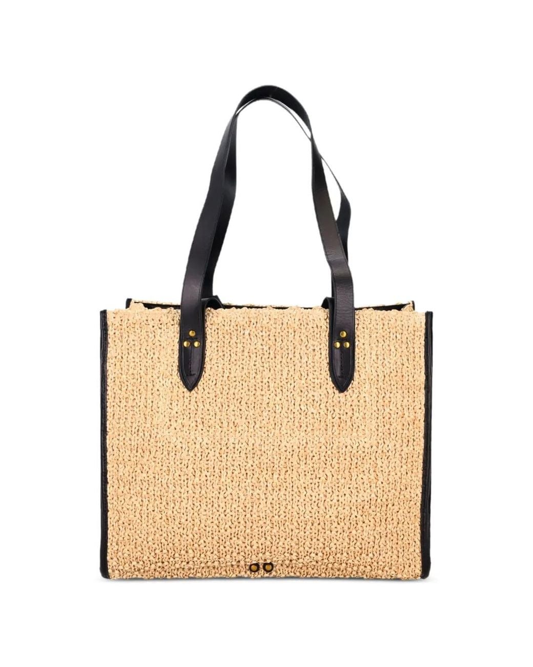 Jérôme Dreyfuss Natural Medium Leon Woven Tote Bag