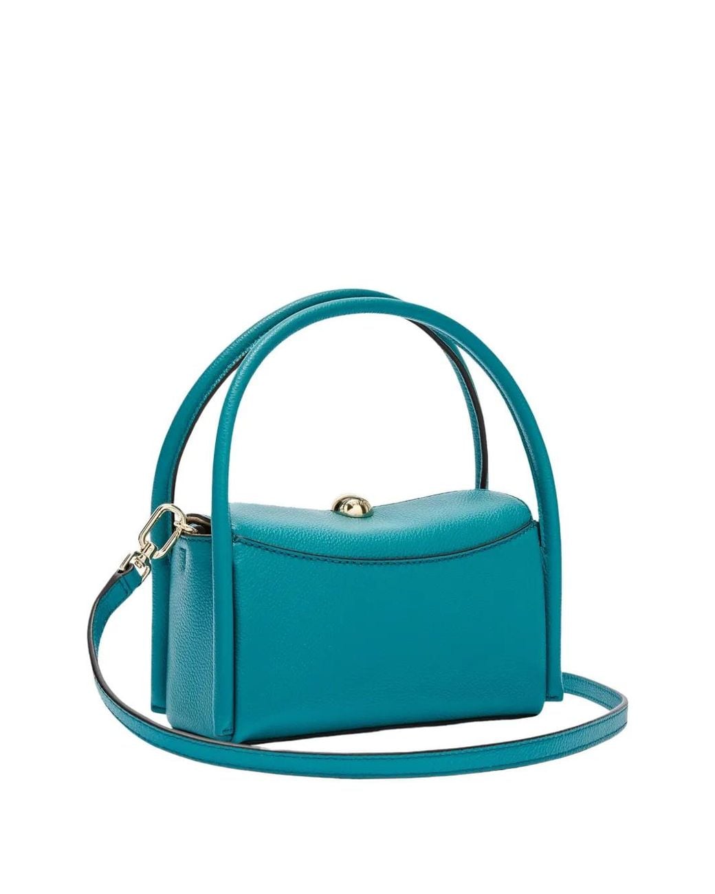 Furla Blue Nicole Mini Boston Bag