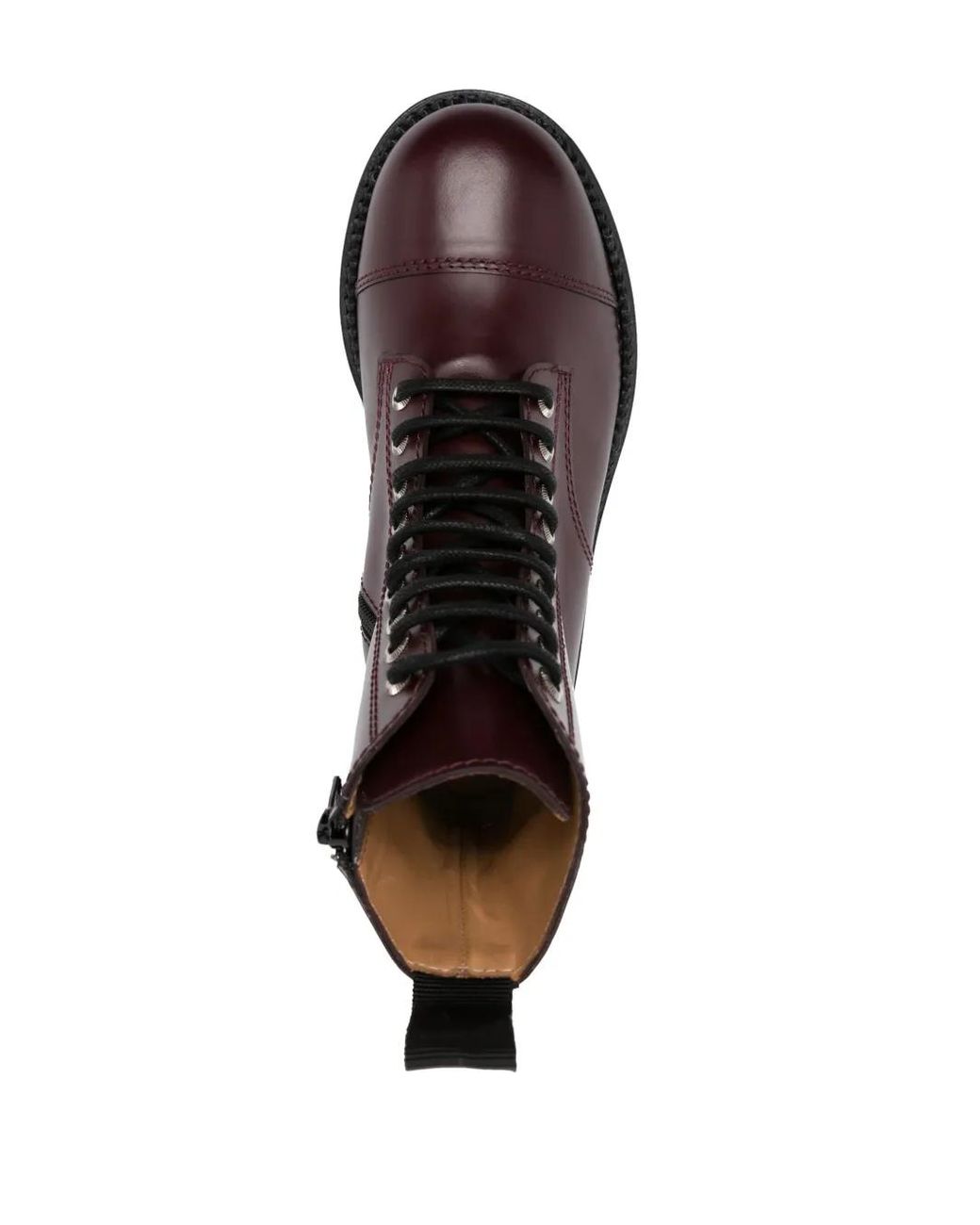 Toga Purple Stud-Embellished Leather Boots