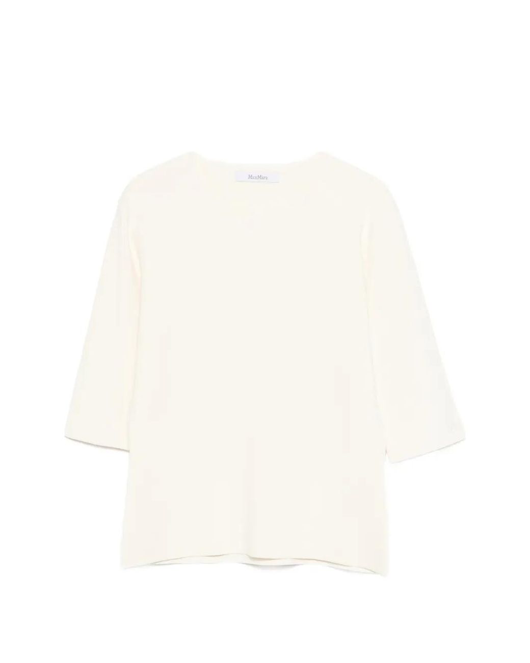 Max Mara White Quarter-Sleeve T-Shirt