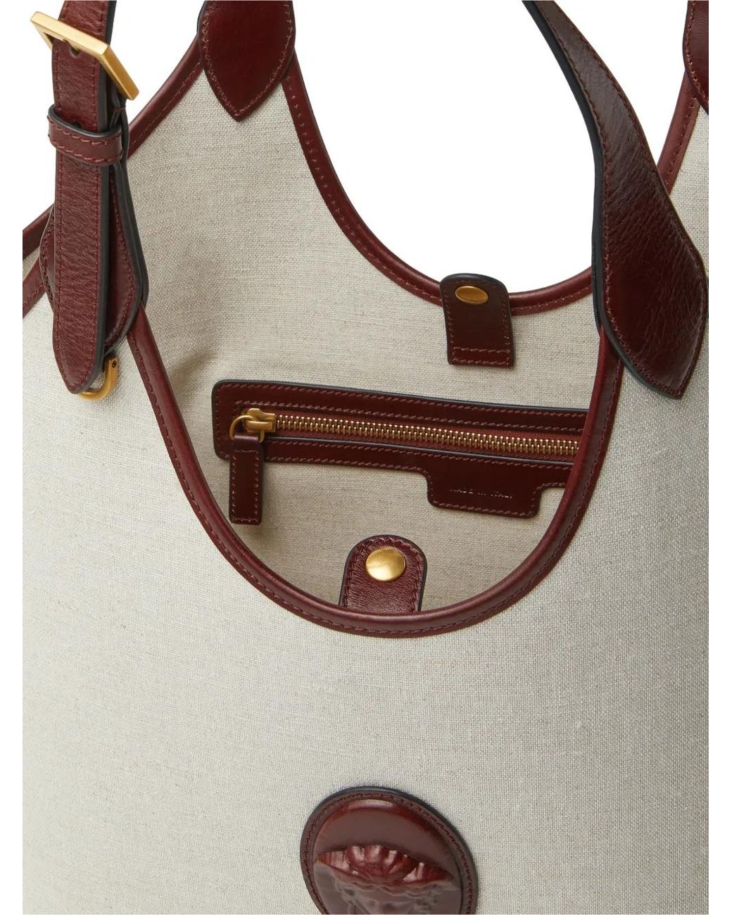 Versace Natural Rivière Large Canvas Tote