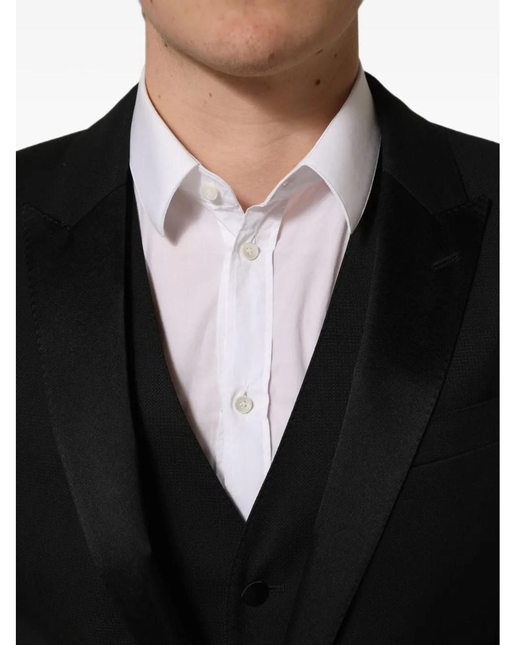 Dolce & Gabbana Black Martini Slim-Fit Formal 3-Piece Suit for men