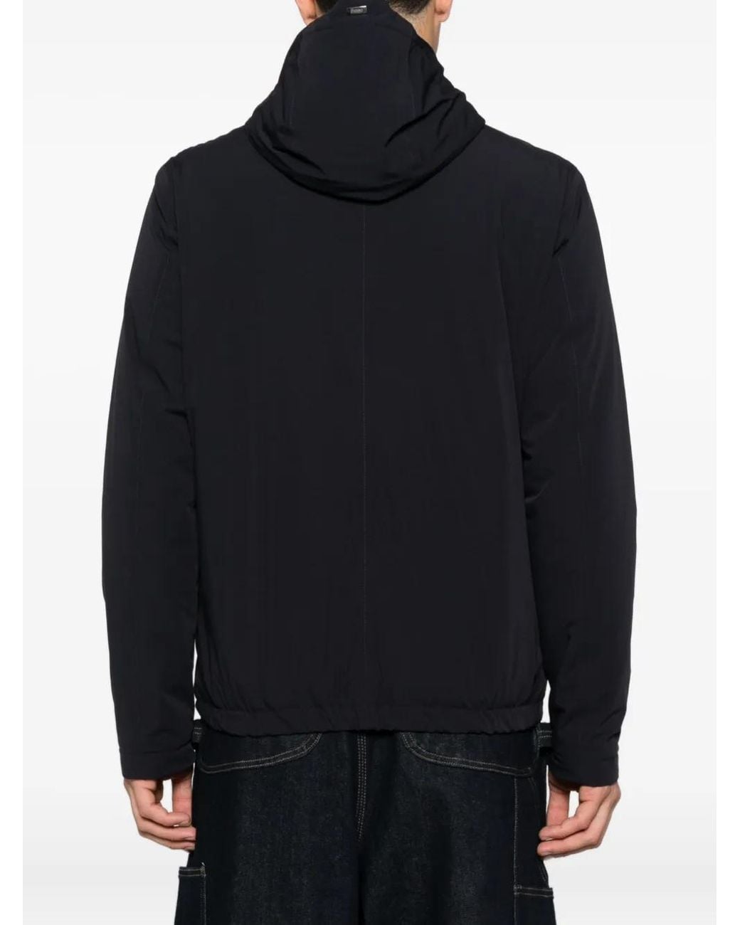 Chaqueta Con Cremallera Y Capucha Herno de hombre de color Black