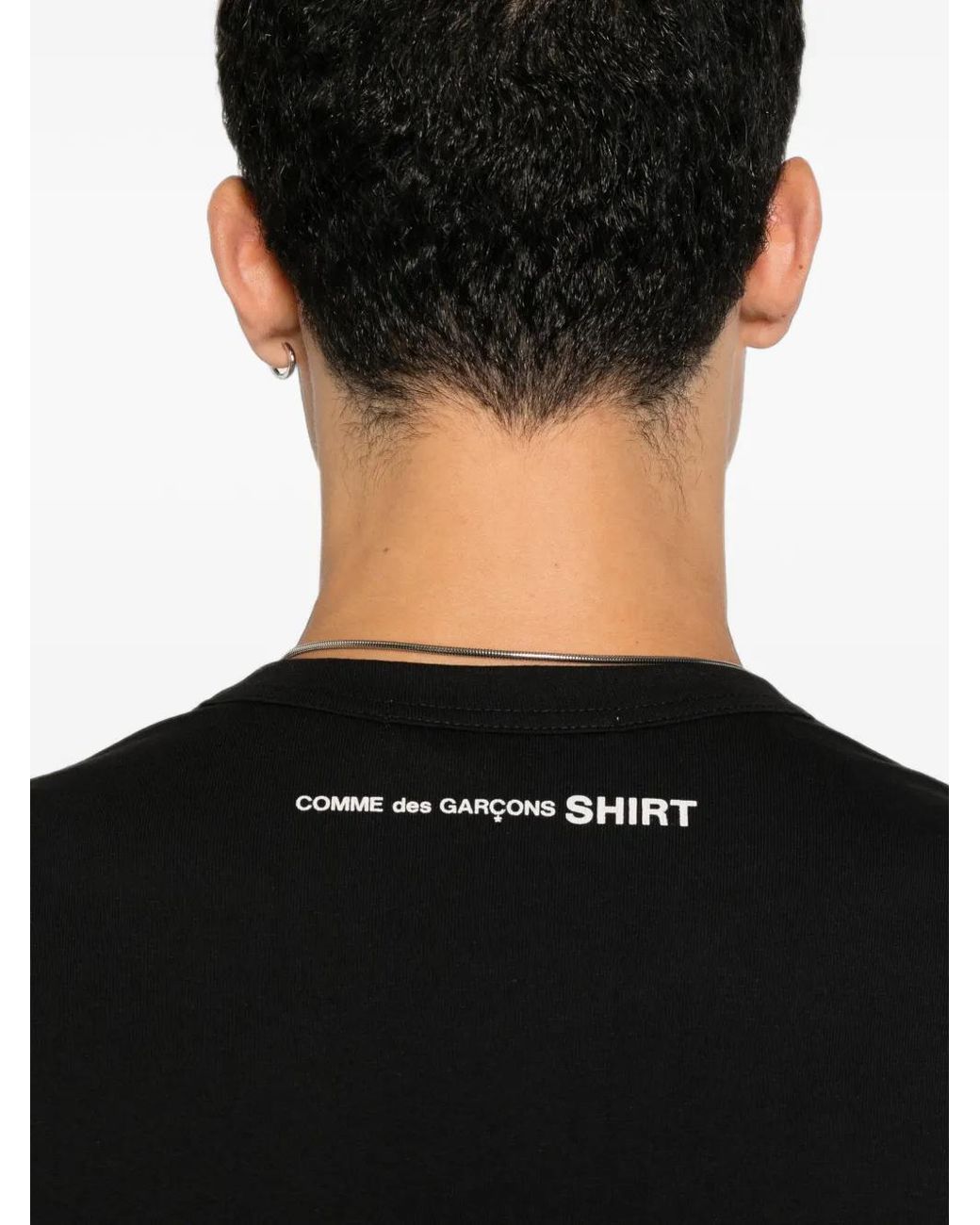 Comme des Garçons Black Logo-Print Cotton T-Shirt for men