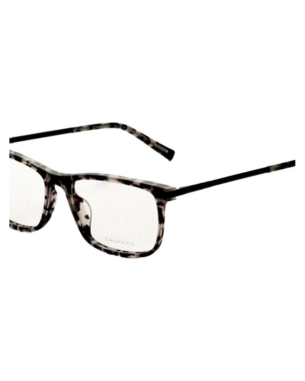 Chopard White Tortoise-Shell Rectangle-Frame Glasses for men