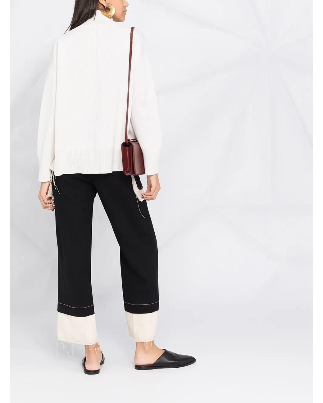 Barrie White Cashmere Rollneck Jumper