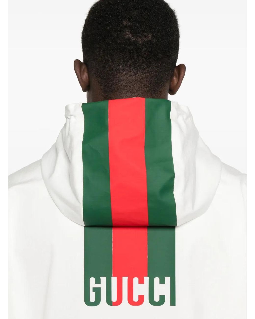 Chaqueta Ripstop Con Efecto Rasgado Gucci de hombre de color White