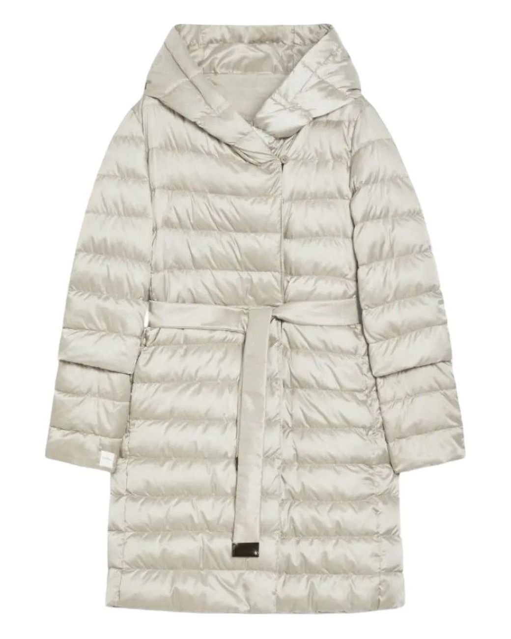 Max Mara Gray Novef Hooded Coat