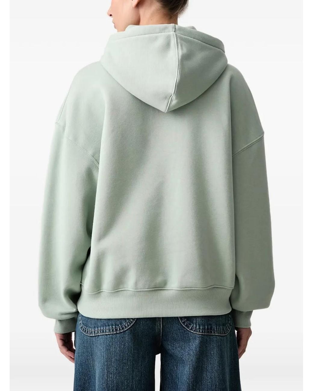 Dickies Green Logo-Patch Drawstring Hoodie