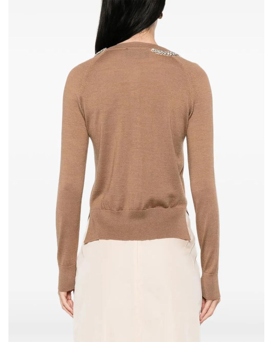 Simone Rocha Natural Embellished Cardigan