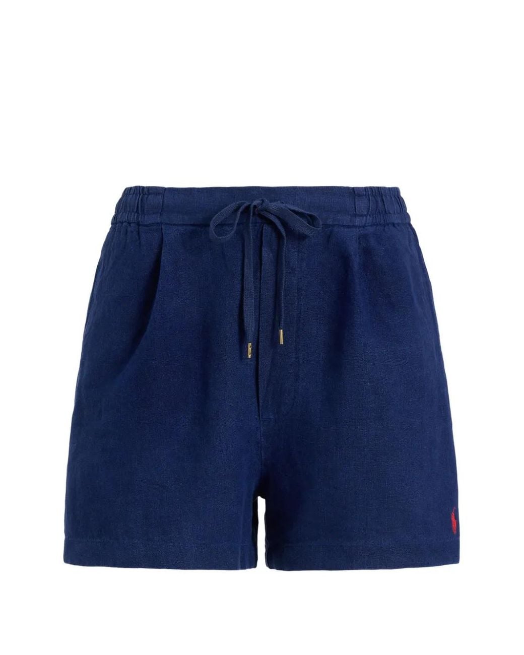 Polo Ralph Lauren Blue Linen Drawstring Shorts